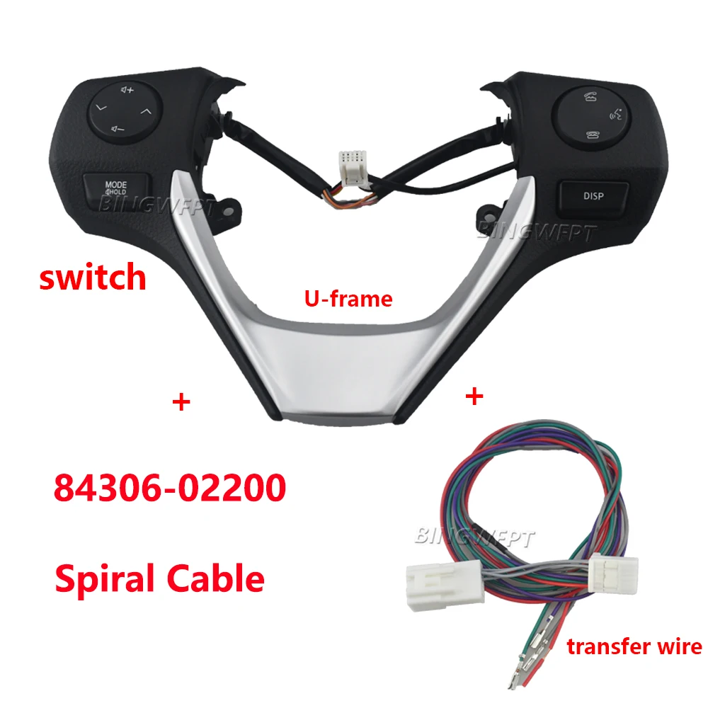 1Set With Cable Steering Wheel Button For Toyota Corolla Fielder Axio 2014-2018 Telephone Audio Volume Multimedia Control Switch
1Set With Cable Steering Wheel Button For Toyota Corolla Fielder Axio 2014-2018 Telephone Audio Volume Multimedia Control Switch