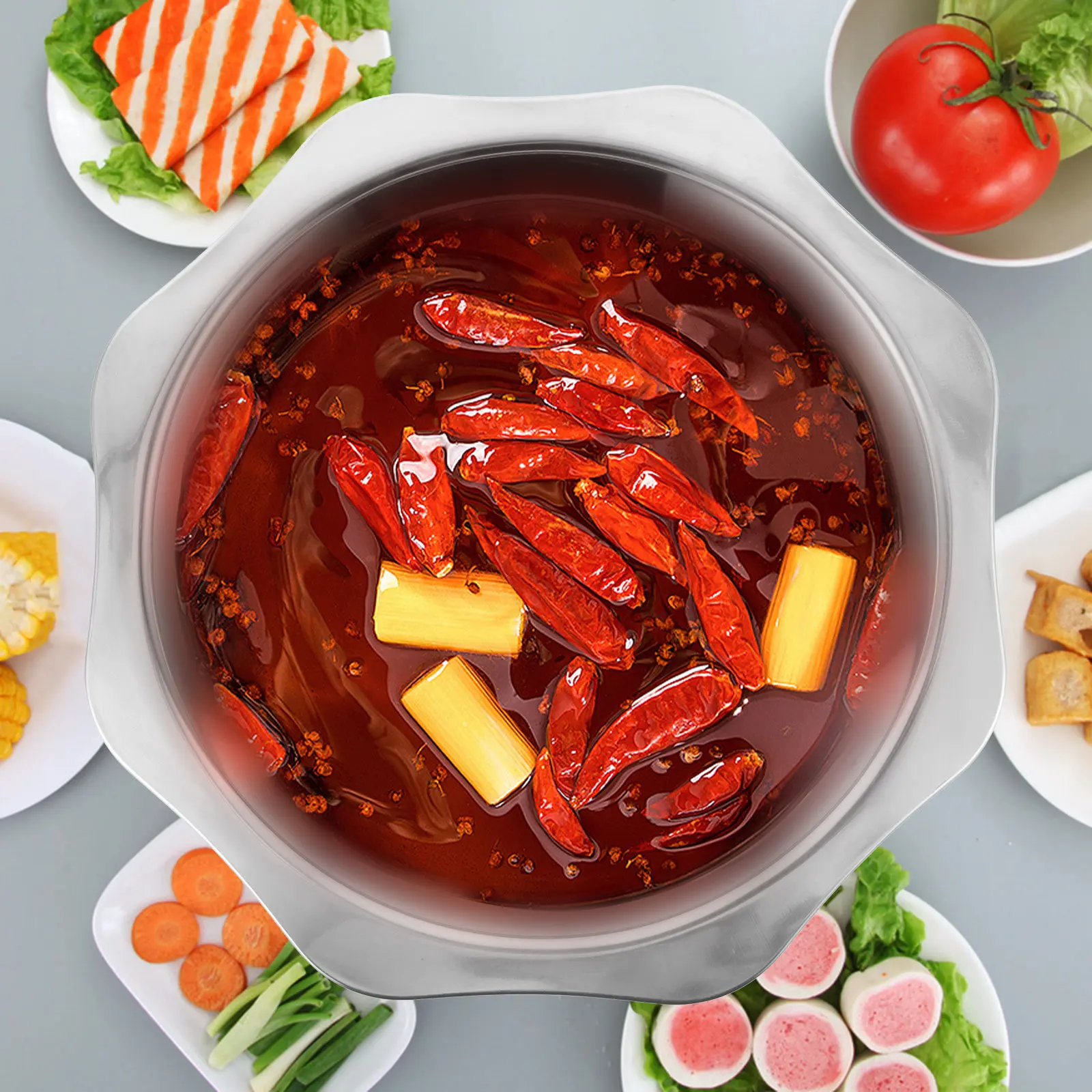 Stainless Steel Hot Pot Heat Resistant Cooking Pan Round Bottom Non Stick Easy Clean Household Kitchen Cooking Pot for Family
Stainless Steel Hot Pot Heat Resistant Cooking Pan Round Bottom Non Stick Easy Clean Household Kitchen Cooking Pot for Family