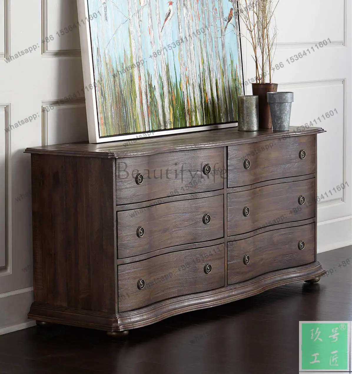 American neoclassical environmentally friendly solid wood living room furniture
American neoclassical environmentally friendly solid wood living room furniture