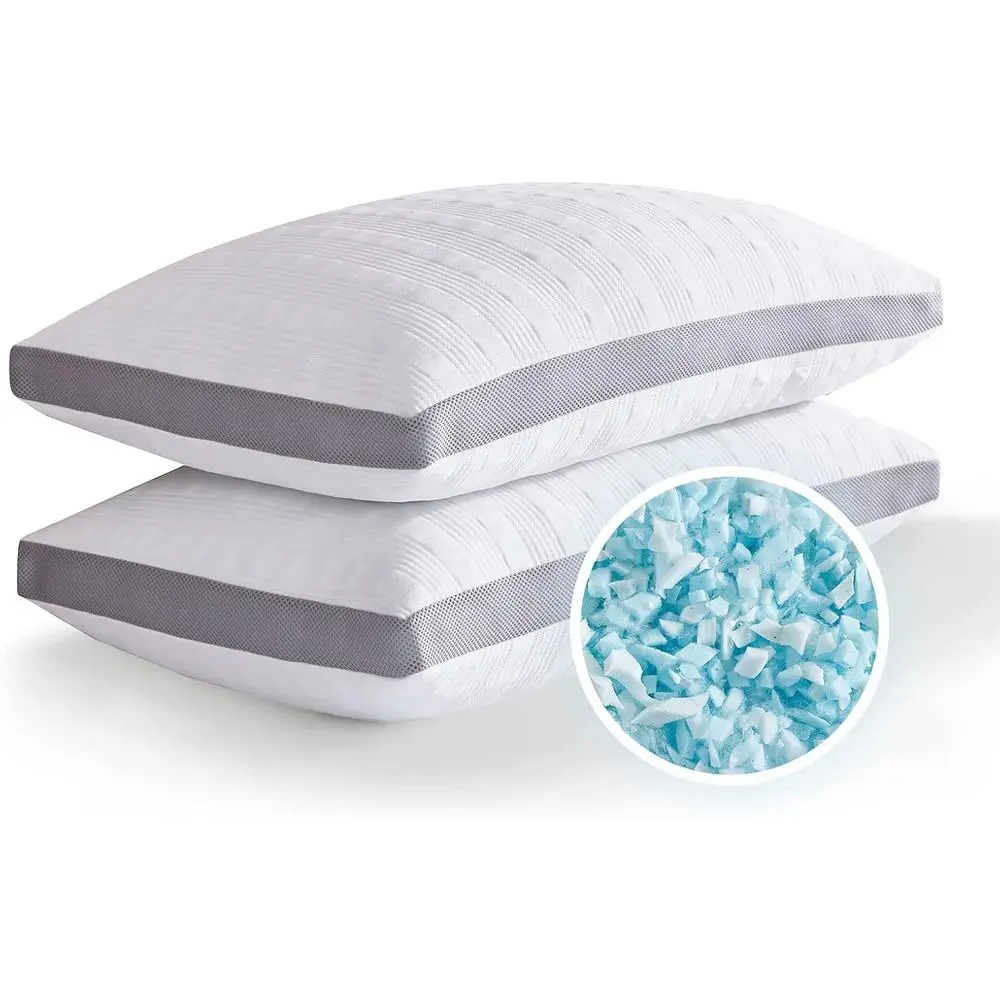 Cooling Pillows Stand Size Set o 2,Shredded Memory oam Bed Pillows or Sleng,Stand Pillows or Back & Side Sleepers,Adjustable Sta
Cooling Pillows Stand Size Set o 2,Shredded Memory oam Bed Pillows or Sleng,Stand Pillows or Back & Side Sleepers,Adjustable Sta