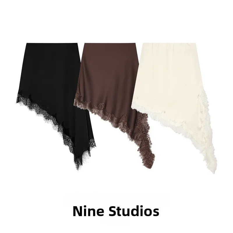 NINE ZAR Women's Asymmetric Lace Skirt Elastic Waist Sexy Ele Polyester Fabric Casual Wear H-Line A-Line Skirt
NINE ZAR Women's Asymmetric Lace Skirt Elastic Waist Sexy Ele Polyester Fabric Casual Wear H-Line A-Line Skirt