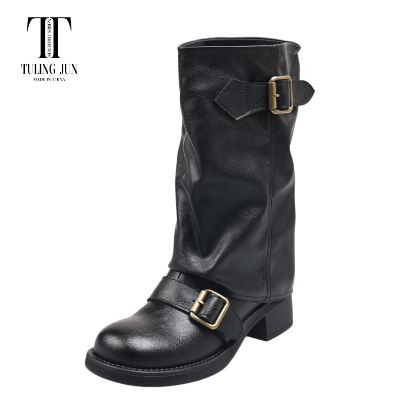 TULING JUN 2024 Autumn Winter Women's Boot Round Toe Student style Medium Heel Fashion Temperament Comfort Shoes For Women L
TULING JUN 2024 Autumn Winter Women's Boot Round Toe Student style Medium Heel Fashion Temperament Comfort Shoes For Women L