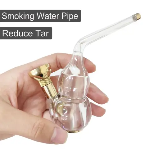 Metal Acrylic Water Pipe Cleanable 8mm 6mm Cigarette Holder Tar Filtration Microfilter Smoke Hookah Mouthpieces Tobacco Pipe