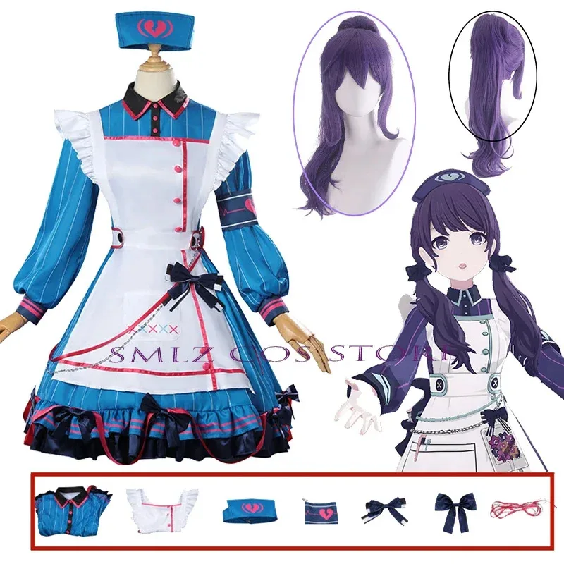 Anime PJSK Asahina Mafuyu Cosplay Costume Project Sekai Costume Lovely Blue Maid Uniform Dress Suit Wig Women Play Clothing
Anime PJSK Asahina Mafuyu Cosplay Costume Project Sekai Costume Lovely Blue Maid Uniform Dress Suit Wig Women Play Clothing