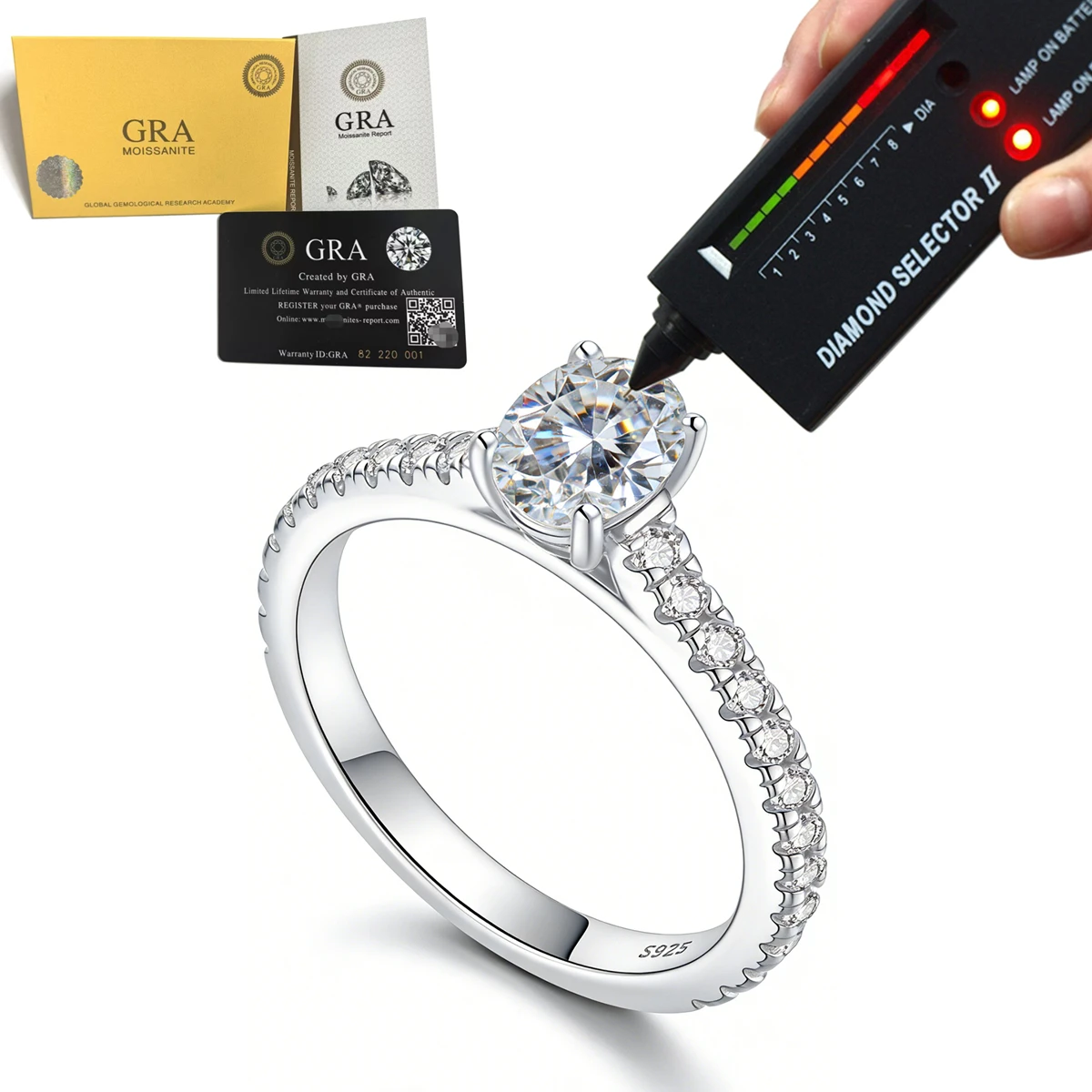 PANQDIY 925 Sterling Slver 1CT Ellipse Moissanite Ring Easy to Pass Diamond Detection Pen With GRA Certificate Brthday Gift
PANQDIY 925 Sterling Slver 1CT Ellipse Moissanite Ring Easy to Pass Diamond Detection Pen With GRA Certificate Brthday Gift