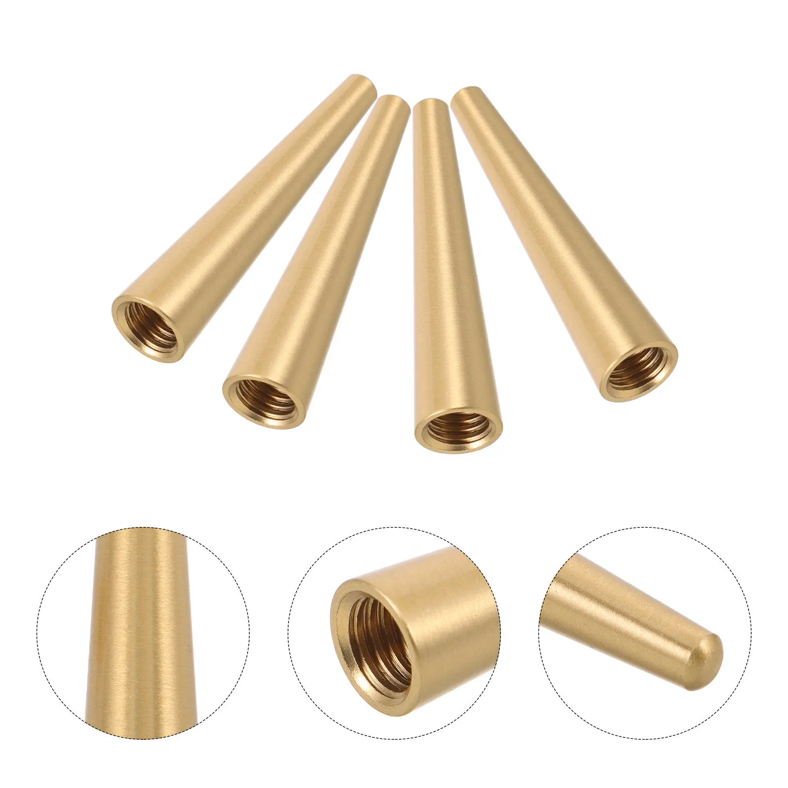 4pcs Brass Cutting Board Feet 2.32X0.47In Polished Conical Design For Wooden Tray Riser Jewelry Box Decorative Furniture Legs
4pcs Brass Cutting Board Feet 2.32X0.47In Polished Conical Design For Wooden Tray Riser Jewelry Box Decorative Furniture Legs