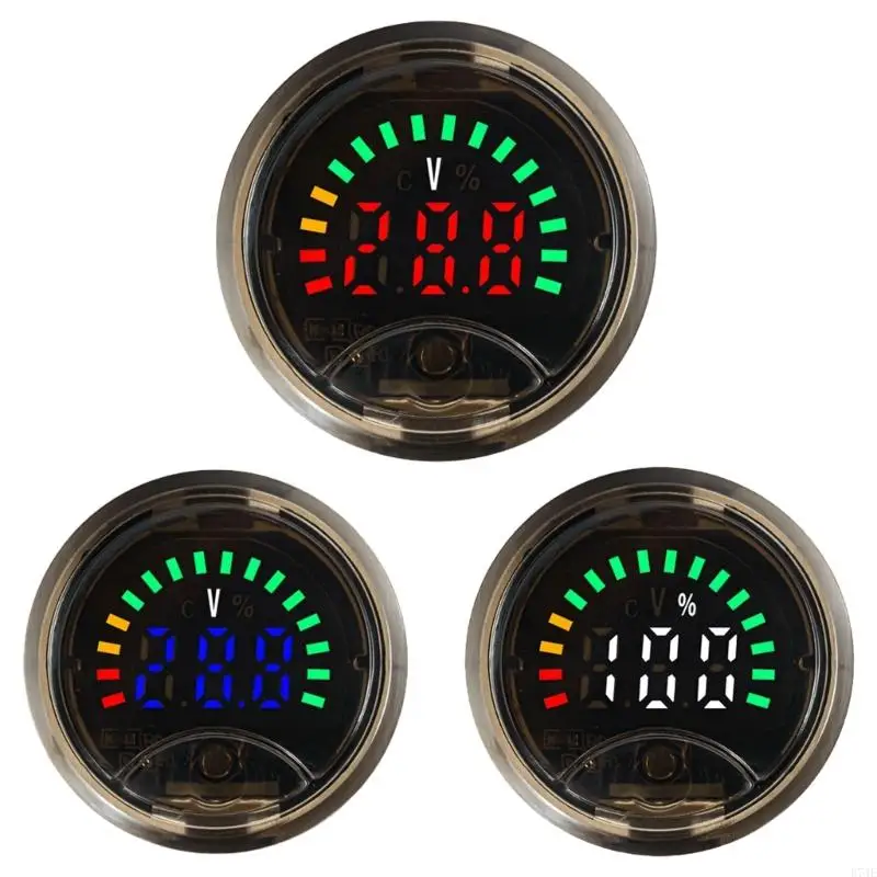 E74E Compact Round Shaped Voltages & Capacity Meter User Friendly Circular Voltages & Battery Meter ABS for Office & Factory
E74E Compact Round Shaped Voltages & Capacity Meter User Friendly Circular Voltages & Battery Meter ABS for Office & Factory