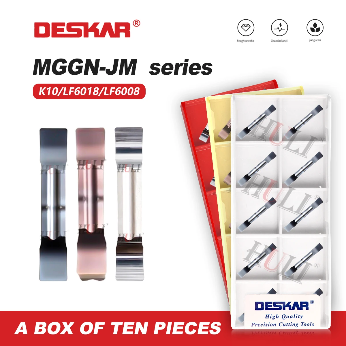 DESKAR 100% Original MGGN Series Slotted Blade MGGN150 200 400 500-JM K10 LF6018 LF6008 CNC Lathe Tool Hard Alloy Grooving Blade
DESKAR 100% Original MGGN Series Slotted Blade MGGN150 200 400 500-JM K10 LF6018 LF6008 CNC Lathe Tool Hard Alloy Grooving Blade