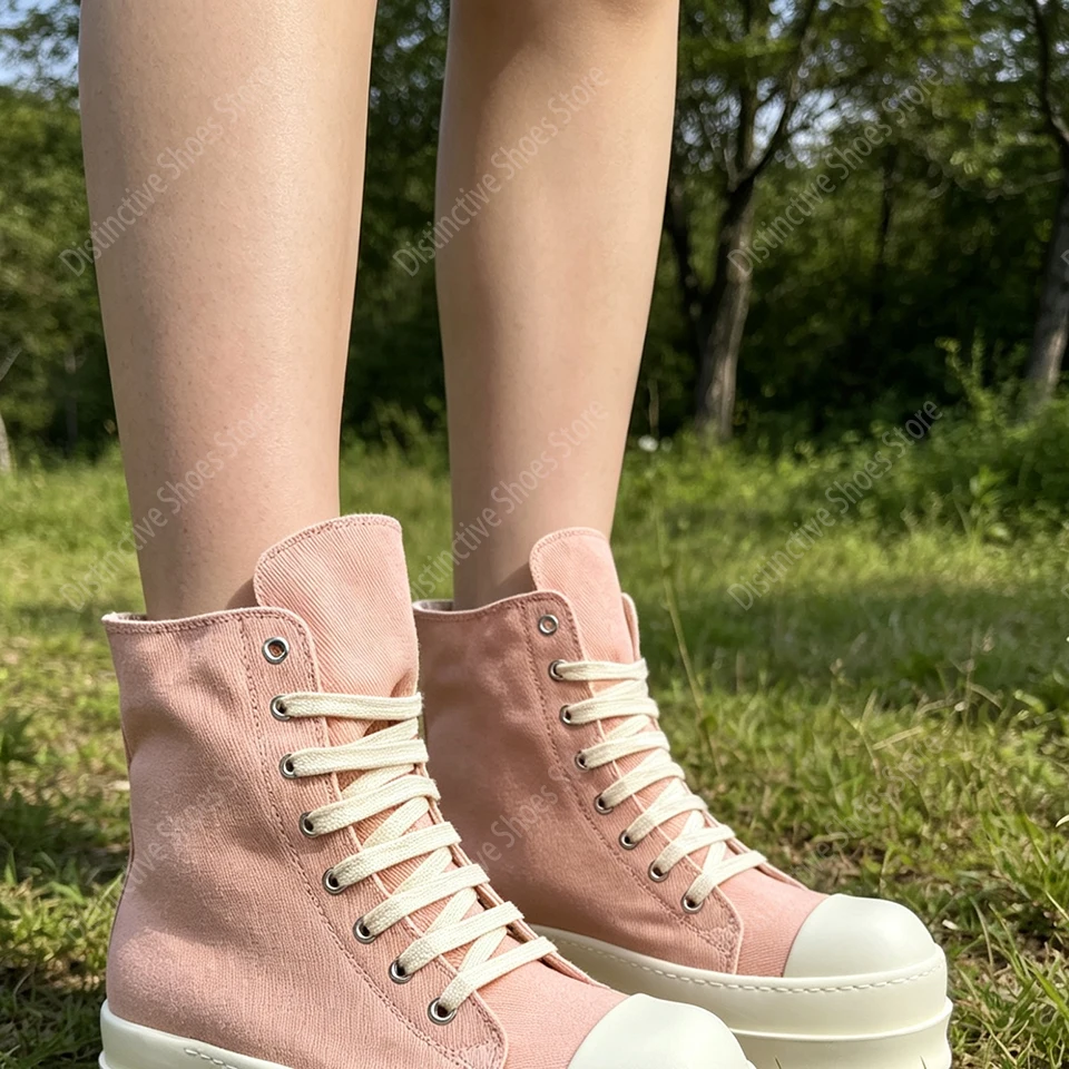 Thick Soled Breathable Canvas Shoes for Men and Women High Top Lace Up Zipper Closed Flat Platform Height Increased Shoes
Thick Soled Breathable Canvas Shoes for Men and Women High Top Lace Up Zipper Closed Flat Platform Height Increased Shoes