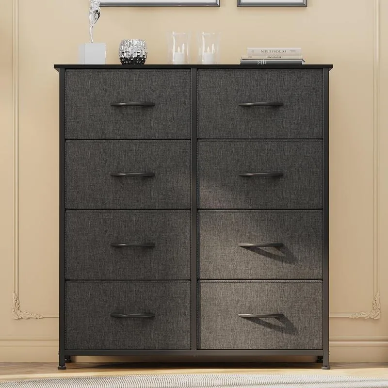 YITAHOME 8 Dresser for Bedroom, Tall Storage Dresser with 8 Drawers, Black Dresser & Chest of Drawers, Storage Drawer Organizer
YITAHOME 8 Dresser for Bedroom, Tall Storage Dresser with 8 Drawers, Black Dresser & Chest of Drawers, Storage Drawer Organizer
