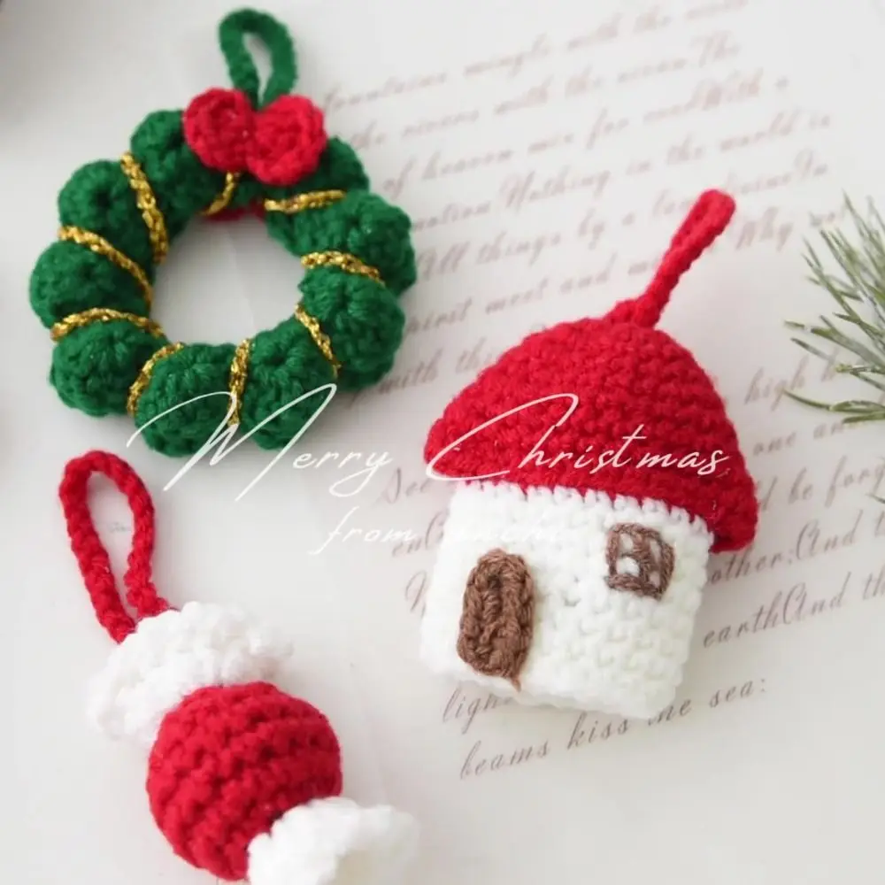 Handmade Christmas Tree Pendant Woolen Knitted Santa Claus Hanging Ornament Vintage Cute Mini Mini Woolen Decor Versatile
Handmade Christmas Tree Pendant Woolen Knitted Santa Claus Hanging Ornament Vintage Cute Mini Mini Woolen Decor Versatile