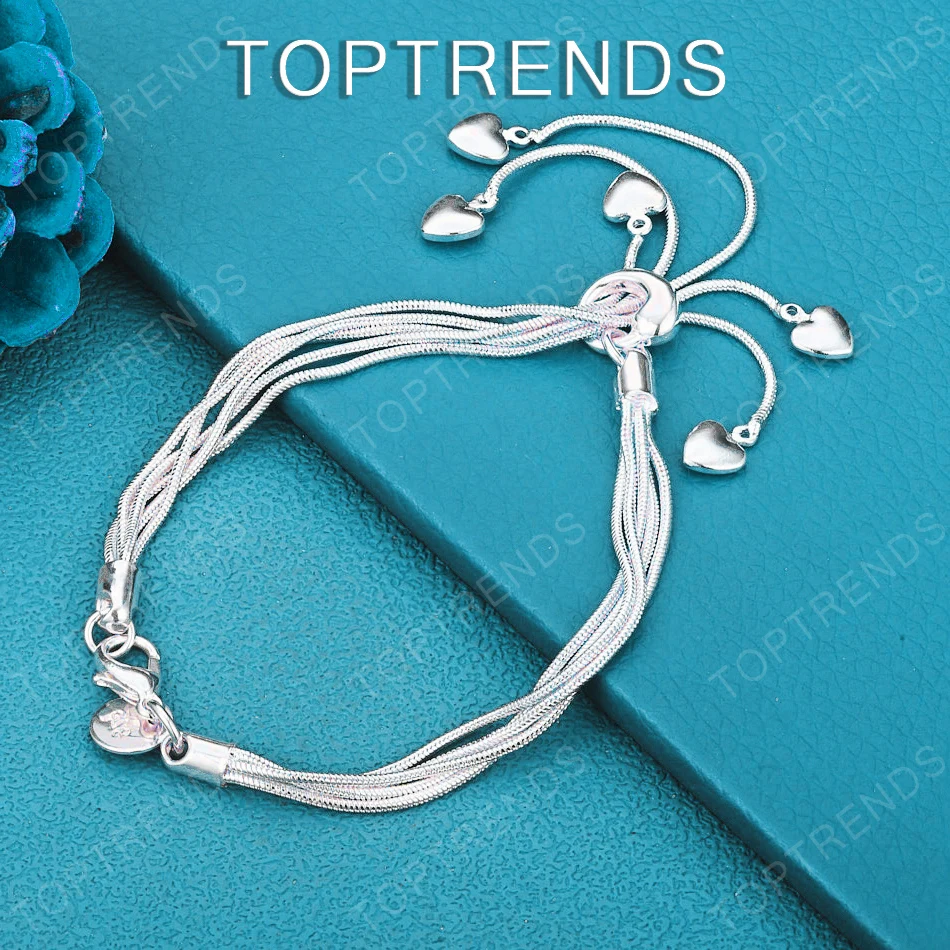 Luxury 925 Sterling Silver Heart Bracelet For Women Sweet Beautiful Jewelry Birthday Anniversary Party Holiday Gift Accessories
Luxury 925 Sterling Silver Heart Bracelet For Women Sweet Beautiful Jewelry Birthday Anniversary Party Holiday Gift Accessories