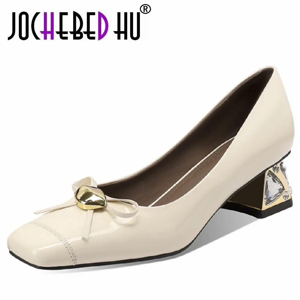 【JOCHEBED HU】zapatos de mujer Handmade Genuine leather office career square heel shoes for women lady casual shoes 33-43
【JOCHEBED HU】zapatos de mujer Handmade Genuine leather office career square heel shoes for women lady casual shoes 33-43