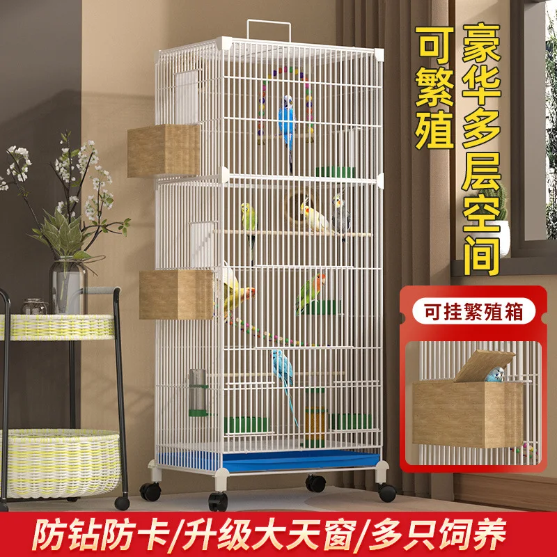 Large L Size Parrot Cage for Cockatiels Budgies with Enhanced Security and Heightened Design Breeding Box Nesting Enclosure
Large L Size Parrot Cage for Cockatiels Budgies with Enhanced Security and Heightened Design Breeding Box Nesting Enclosure