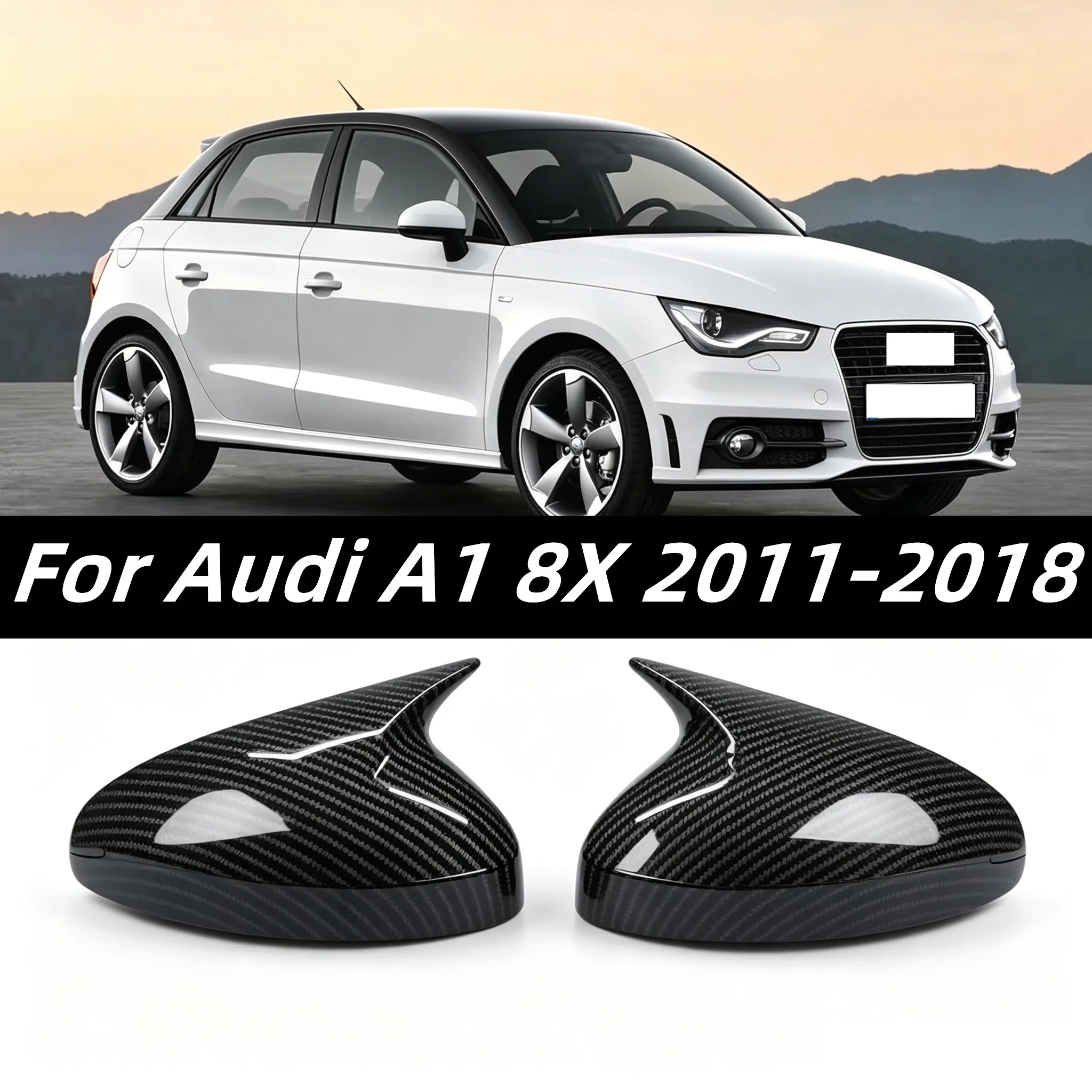 Pair Car Side Rearview Mirror Cover For Audi A1 8X S1 RS1 2011-2018 Black/Carbon Fiber Look Reversing Mirror Caps Case Trim
Pair Car Side Rearview Mirror Cover For Audi A1 8X S1 RS1 2011-2018 Black/Carbon Fiber Look Reversing Mirror Caps Case Trim