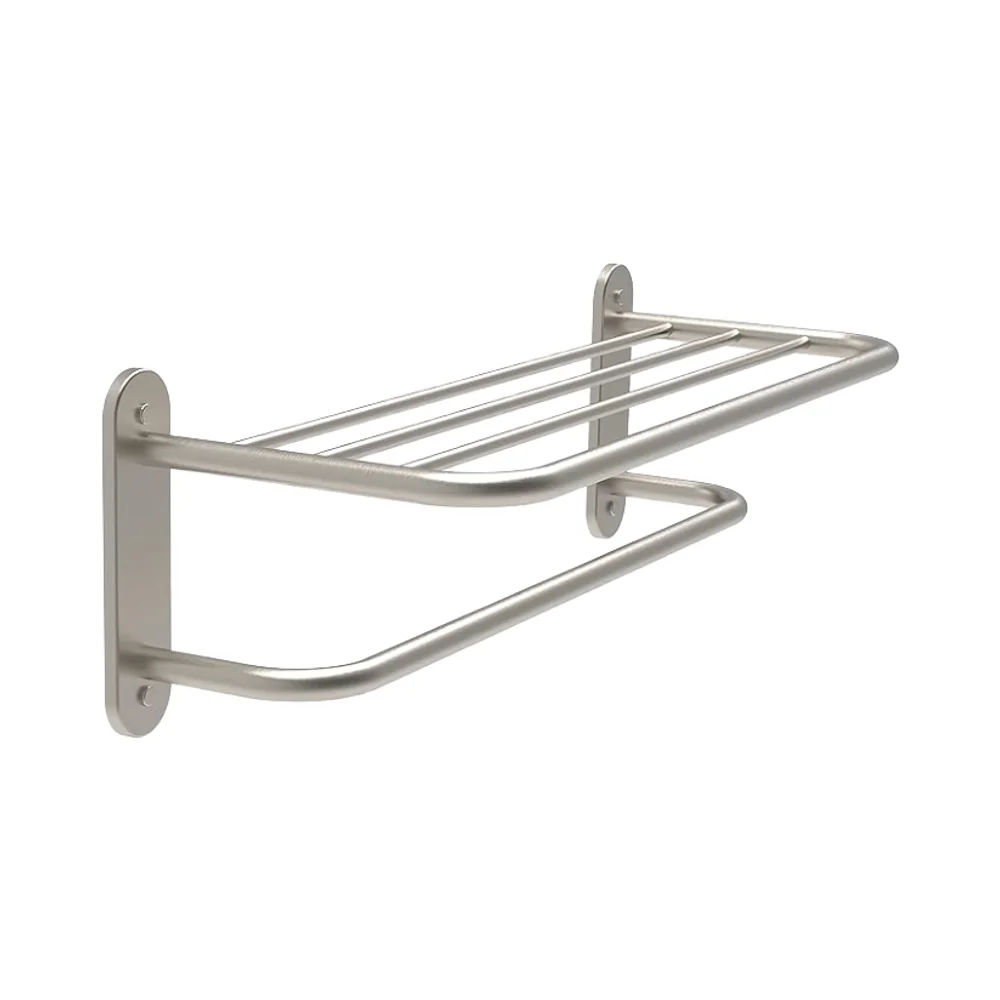 18 Inch Double Towel Shelf Brushed Nickel Metal Wall Mount For Hotel Bathroom Modern Design 3-Year Warranty
18 Inch Double Towel Shelf Brushed Nickel Metal Wall Mount For Hotel Bathroom Modern Design 3-Year Warranty