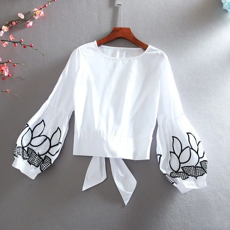 Embroidery Lantern Sleeve Blusas Mujer 2025 Early Spring New All-match Blouses Y2k E-Girl O-neck Bow Lace Up Shirts Women
Embroidery Lantern Sleeve Blusas Mujer 2025 Early Spring New All-match Blouses Y2k E-Girl O-neck Bow Lace Up Shirts Women