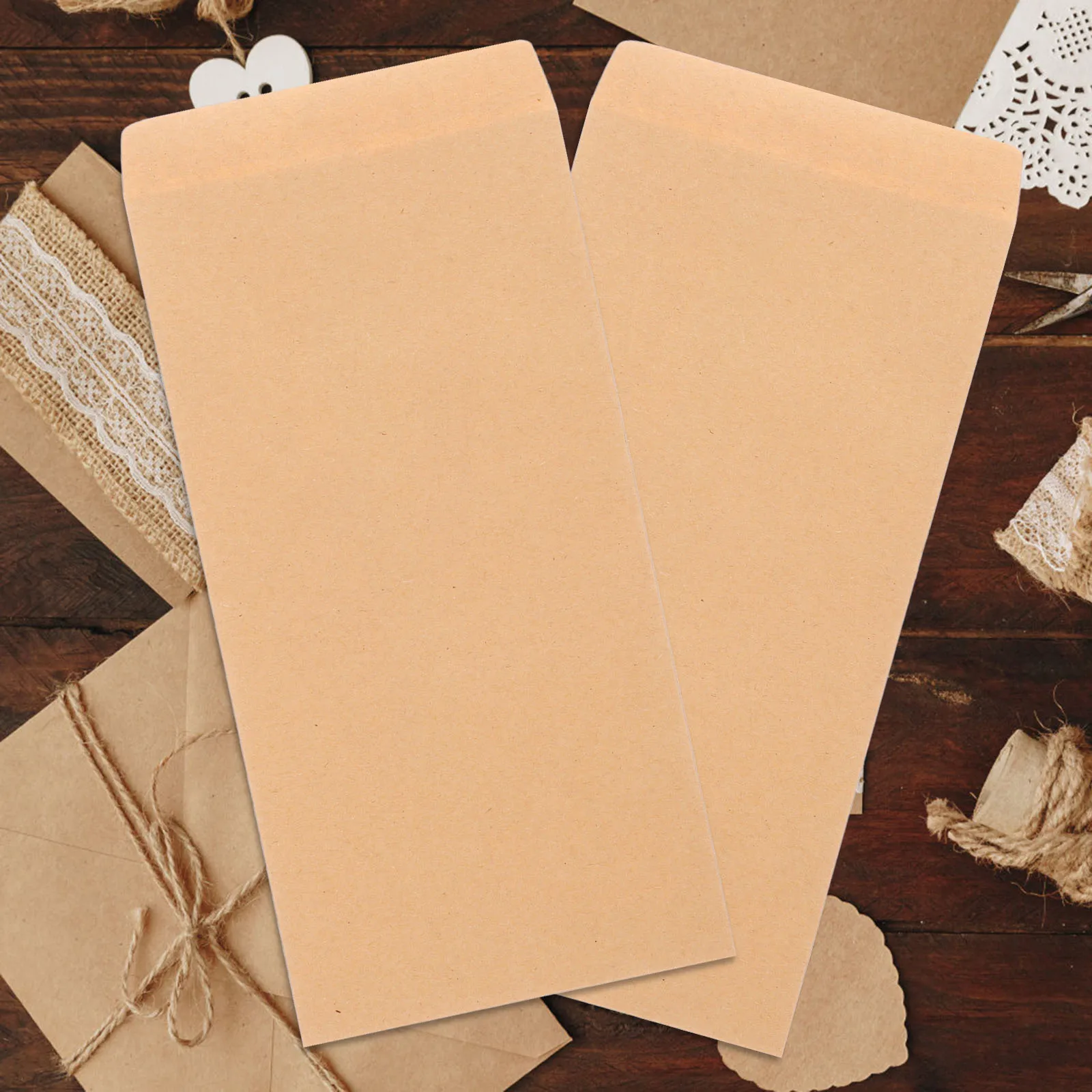 50pcs Envelopes 100g Kraft Paper Self-seal Double-sided Tape for Letters Stamps Storage Envelopes Office Storage
50pcs Envelopes 100g Kraft Paper Self-seal Double-sided Tape for Letters Stamps Storage Envelopes Office Storage