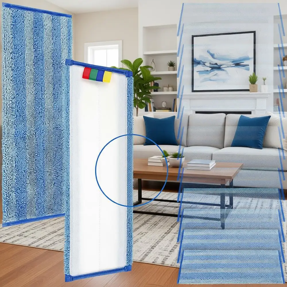 18 Heavy-Duty Reusable Microfiber Mop Pads for Commercial Cleaning - Wet & Dry Use
18 Heavy-Duty Reusable Microfiber Mop Pads for Commercial Cleaning - Wet & Dry Use