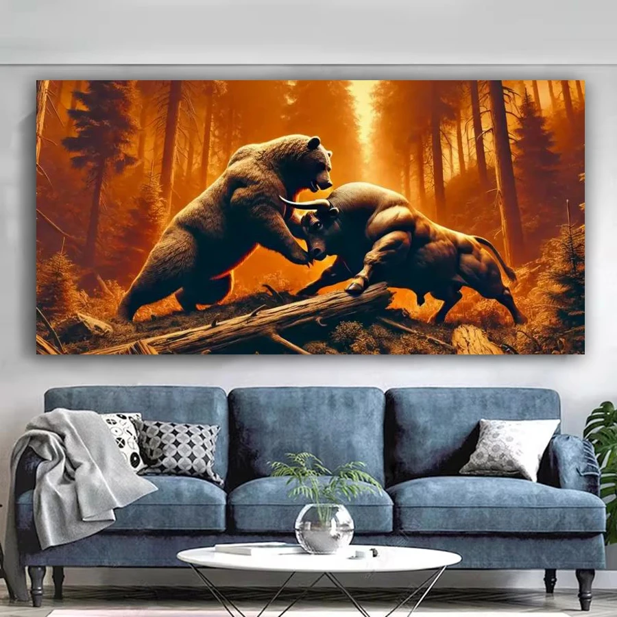 Forest Bear Bull Duel Picture Large Size Diy Diamond Arts For Adults Painting Set Animals Full Drill Mosaic Embroidery Kits
Forest Bear Bull Duel Picture Large Size Diy Diamond Arts For Adults Painting Set Animals Full Drill Mosaic Embroidery Kits