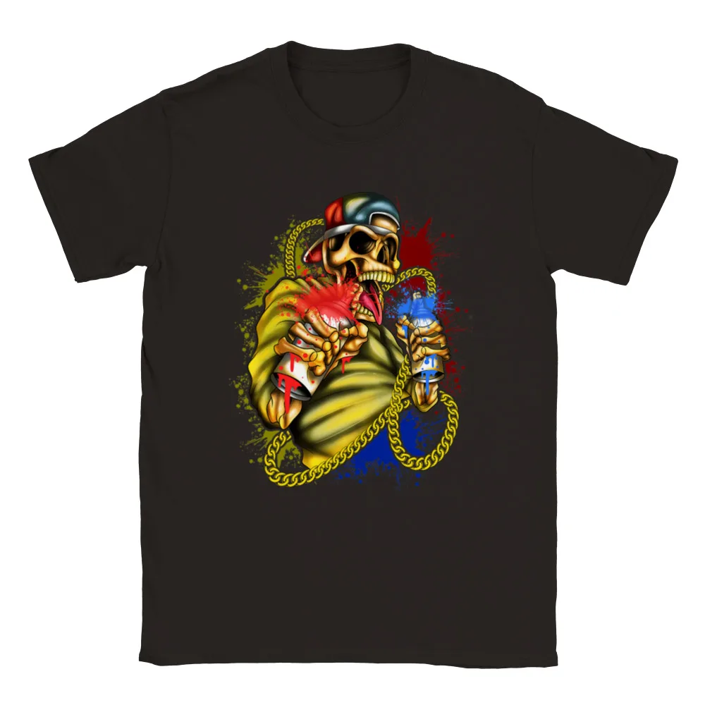 Spray Can Skeleton Graffati Unisex Crewneck T-Shirt Combine Fun Printed Shirt Men's And Women's Short Sleeve T-shirts
Spray Can Skeleton Graffati Unisex Crewneck T-Shirt Combine Fun Printed Shirt Men's And Women's Short Sleeve T-shirts