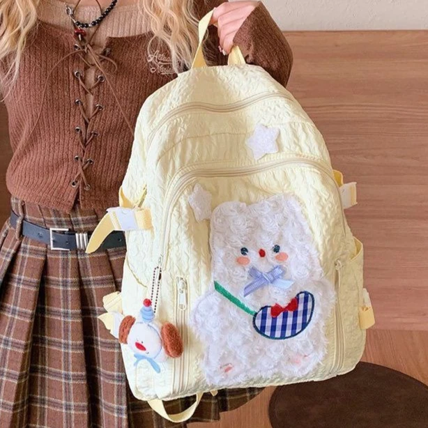 Cute Japanese Cartoon Plush Puppy Large-capacity Backpack Cute Student Bag Schoolbag Travel kawaii Storage Bag Back To School
Cute Japanese Cartoon Plush Puppy Large-capacity Backpack Cute Student Bag Schoolbag Travel kawaii Storage Bag Back To School
