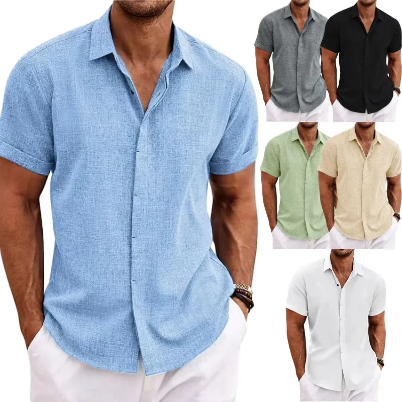 Men's Linen Short Sleeve T-shirt Loose Solid Color Short Sleeve Cotton Linen Shirt Beach Large Size Short Sleeve Undershirt
Men's Linen Short Sleeve T-shirt Loose Solid Color Short Sleeve Cotton Linen Shirt Beach Large Size Short Sleeve Undershirt