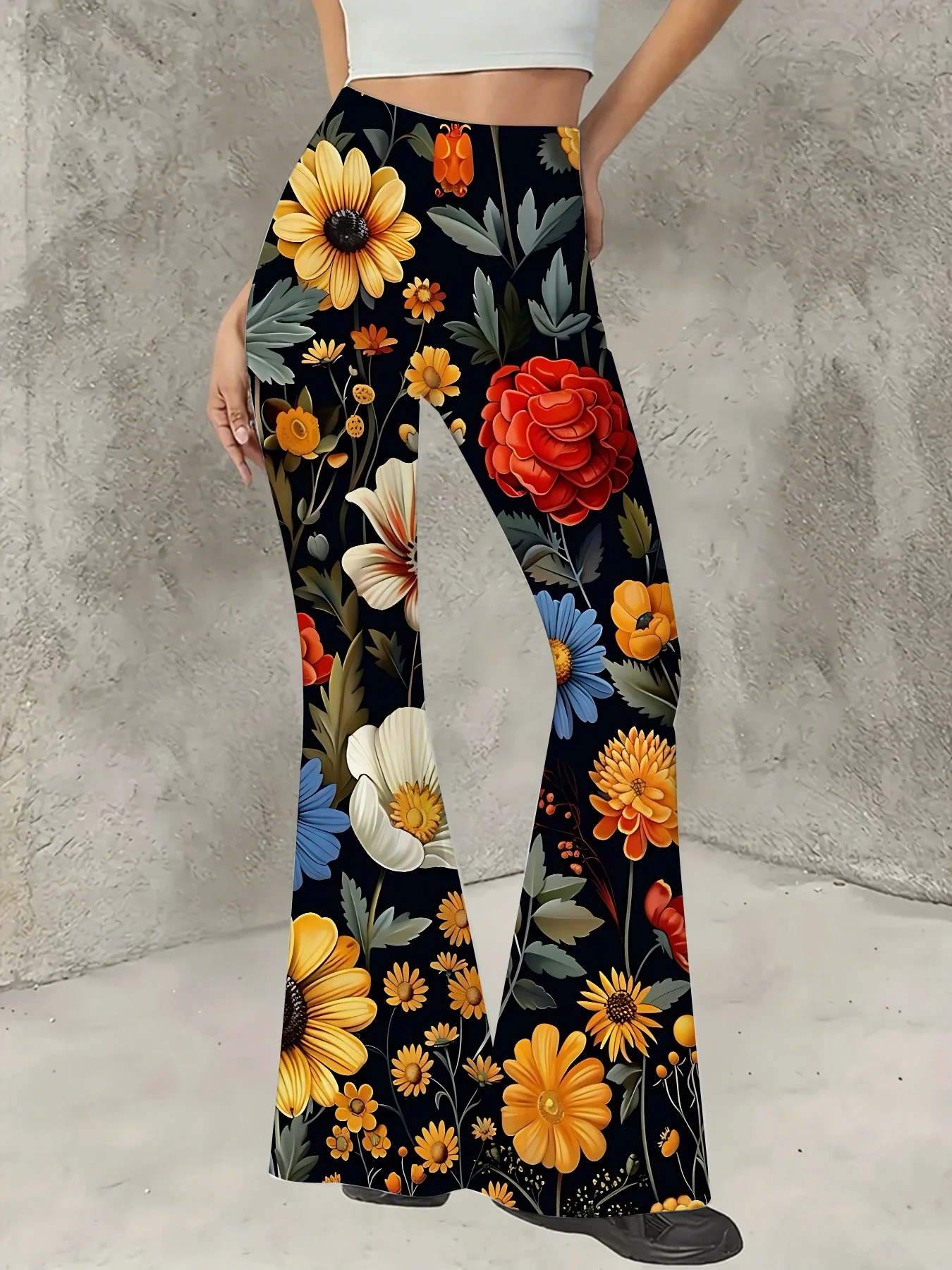 Women's Boho Printed Flare Pants Vintage Knit High Waist Wide Leg Trousers
Women's Boho Printed Flare Pants Vintage Knit High Waist Wide Leg Trousers