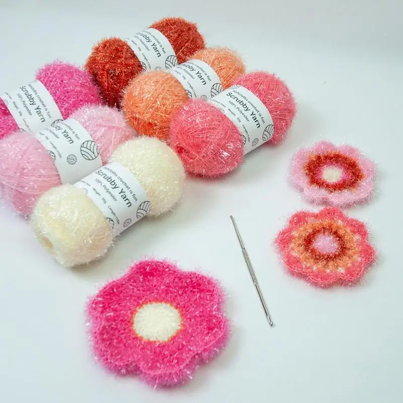 Scrubby Shine Yarn Assorted Colors Scrubby Assortment Exquisite Crocheting Weaving Yarn Scrubby Yarn for Bath Towels Dish Towels
Scrubby Shine Yarn Assorted Colors Scrubby Assortment Exquisite Crocheting Weaving Yarn Scrubby Yarn for Bath Towels Dish Towels
