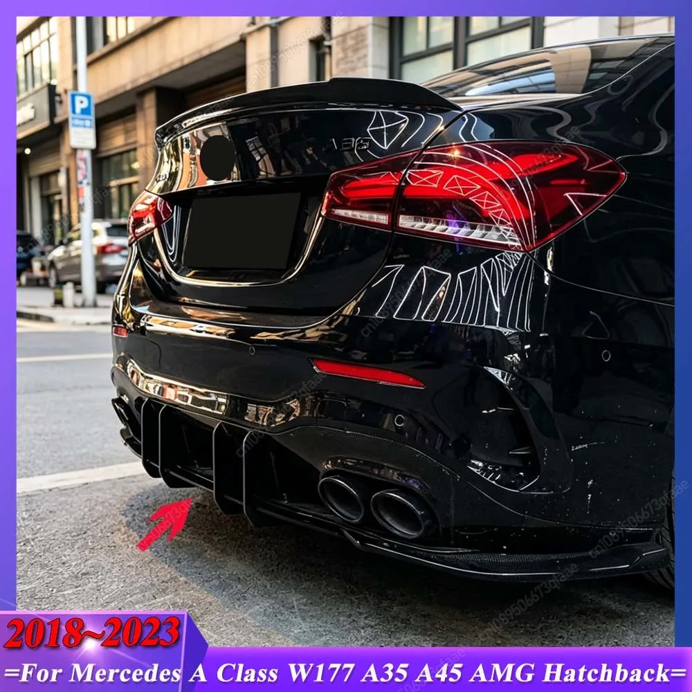 For Mercedes Benz A Class W177 A35 A45 AMG Hatchback 2018-2023 Maxton Style Rear Bumper Lip Diffuser Spoiler Shark Fin Body Kits
For Mercedes Benz A Class W177 A35 A45 AMG Hatchback 2018-2023 Maxton Style Rear Bumper Lip Diffuser Spoiler Shark Fin Body Kits