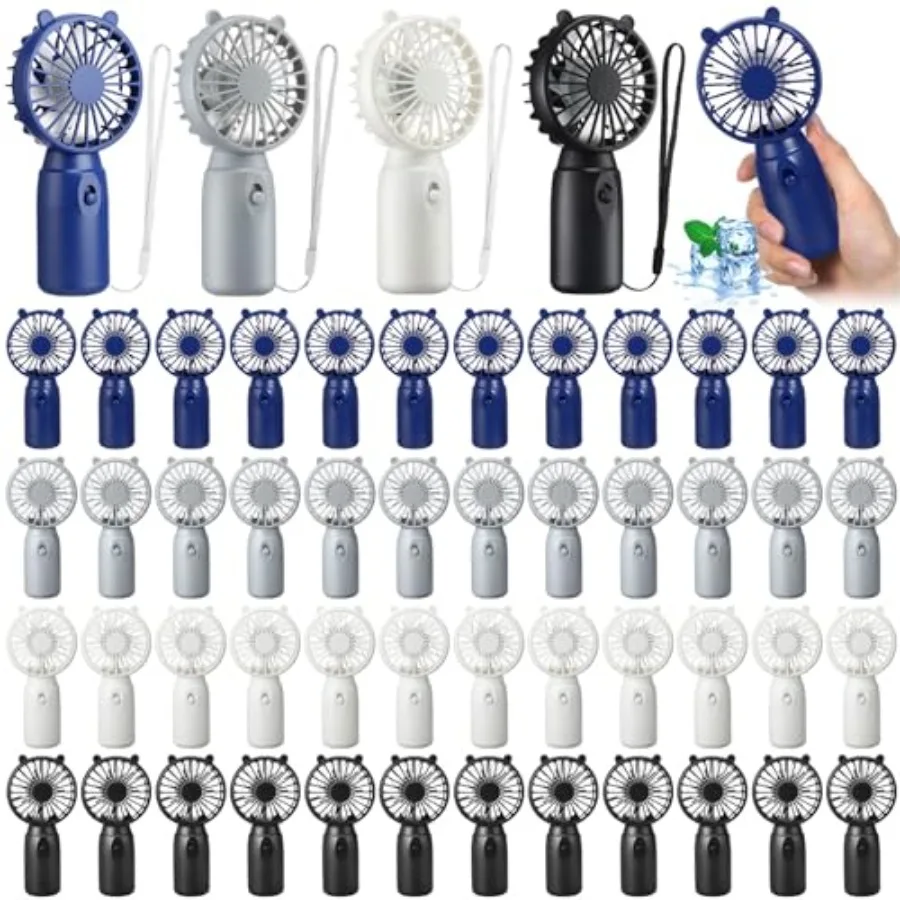48 Pcs Mini Portable Fans for Wedding Birthday Summer Outdoor Use, ABS Plastic, White Black Gray Navy Blue, Lightweight Pocket-
48 Pcs Mini Portable Fans for Wedding Birthday Summer Outdoor Use, ABS Plastic, White Black Gray Navy Blue, Lightweight Pocket-