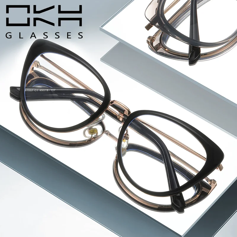OKH Luxury Anti Blue Light Blocking Glasses Women Men TR90 Optical Frame Myopia Prescription Eyeglasses Frames Reading
OKH Luxury Anti Blue Light Blocking Glasses Women Men TR90 Optical Frame Myopia Prescription Eyeglasses Frames Reading