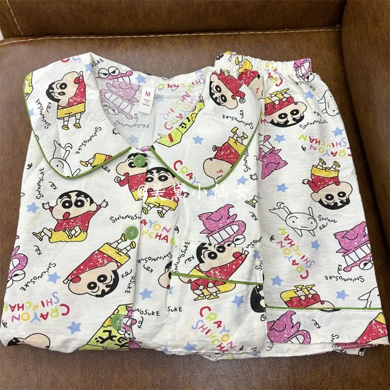 Anime Cute Cartoon Chome Suit Set Rayon Shin Chan Pajama Kawaii Fashion Short Sleeved Casual Shorts Christmas Present
Anime Cute Cartoon Chome Suit Set Rayon Shin Chan Pajama Kawaii Fashion Short Sleeved Casual Shorts Christmas Present