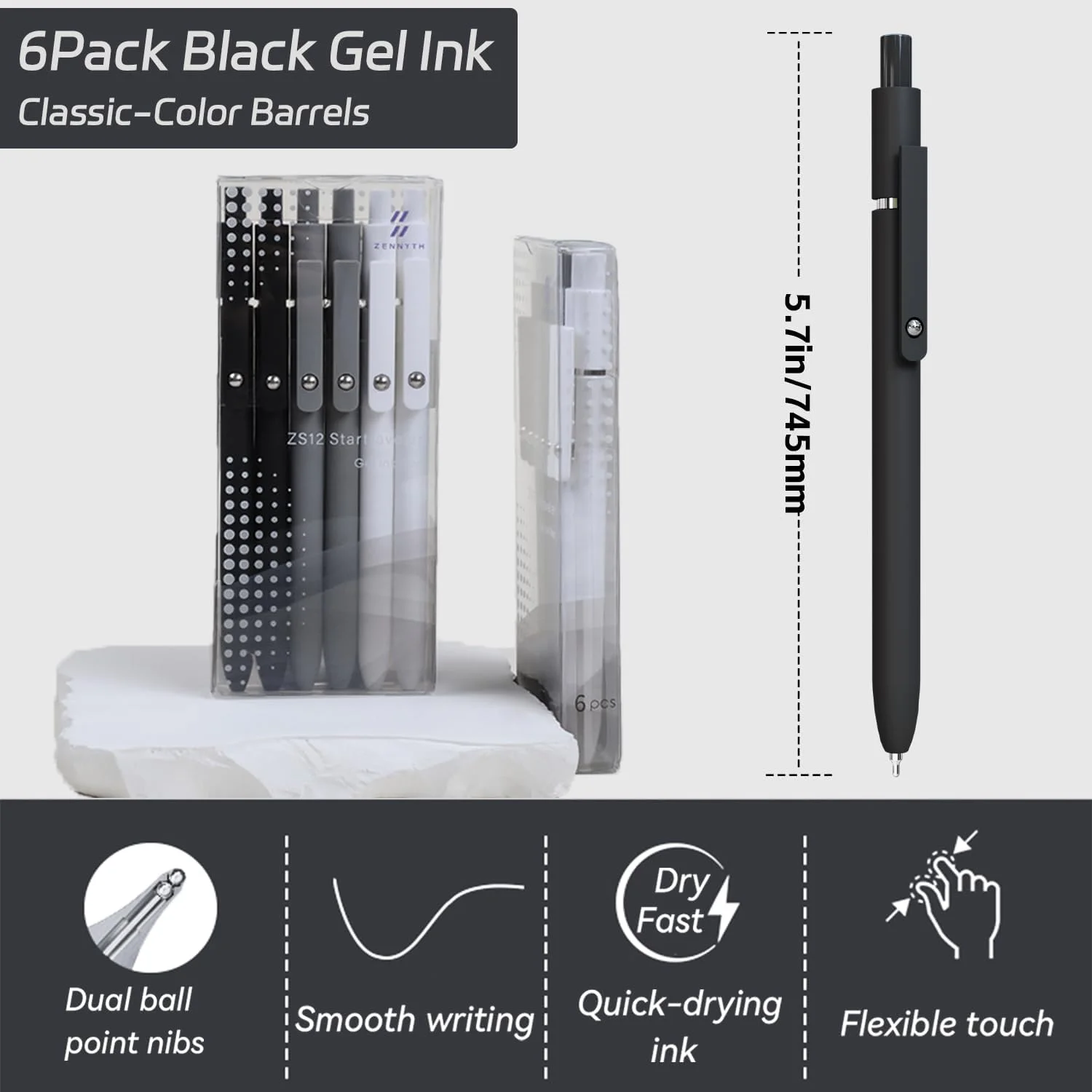 Gel Pens, 5 Pcs Retractable Gel Ink Pens, 0.7mm Fine Point Smooth Writing Pens,High-End Series for Journaling Note Taking, Schoo
Gel Pens, 5 Pcs Retractable Gel Ink Pens, 0.7mm Fine Point Smooth Writing Pens,High-End Series for Journaling Note Taking, Schoo