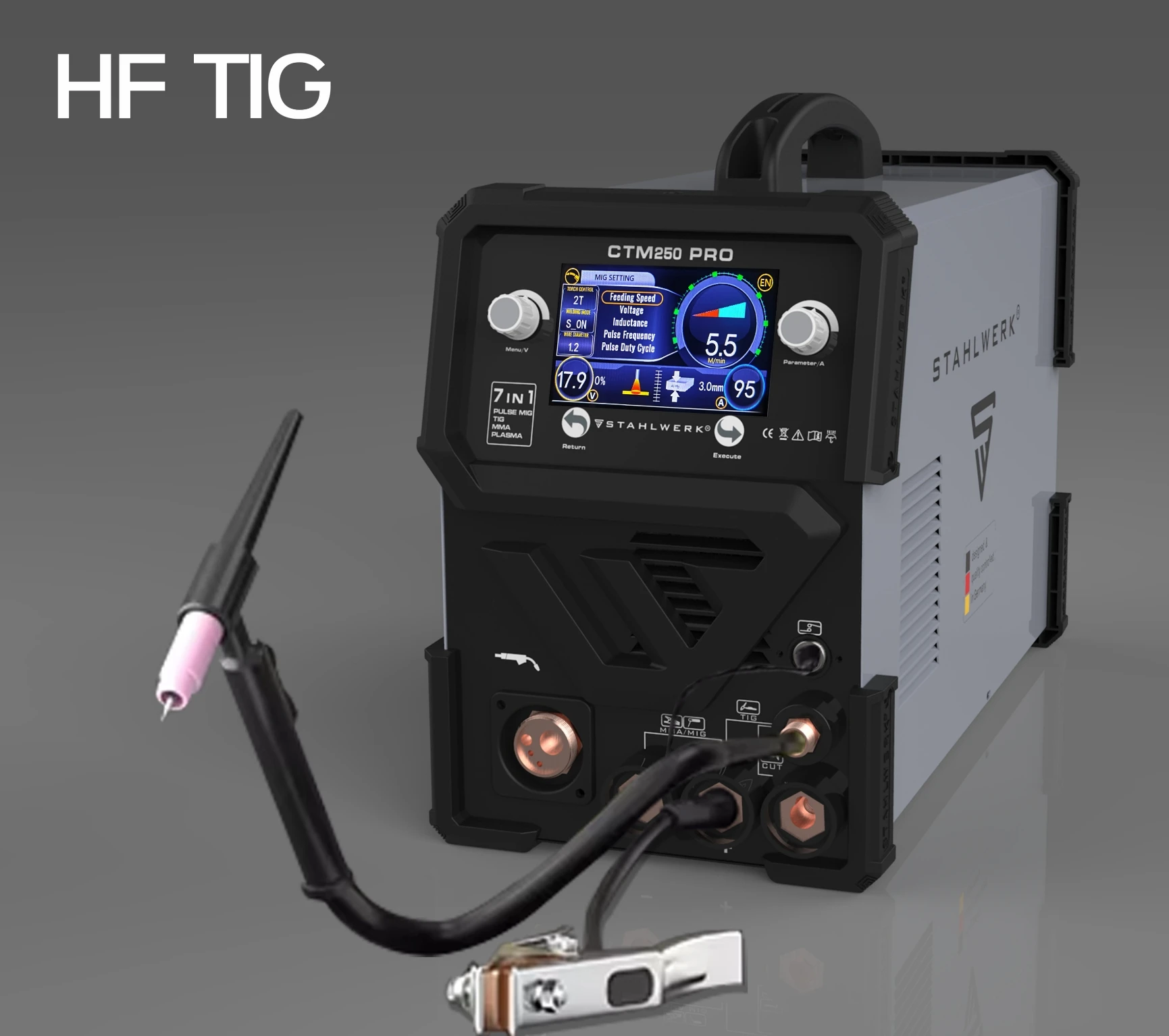 Hot 7in1 IGBT CTM250 PRO STAHLWERK MIG WELDING MACHINE 200A Double Pulse MIG Aluminum 160A MMA Military-Grade Build 220V New
Hot 7in1 IGBT CTM250 PRO STAHLWERK MIG WELDING MACHINE 200A Double Pulse MIG Aluminum 160A MMA Military-Grade Build 220V New