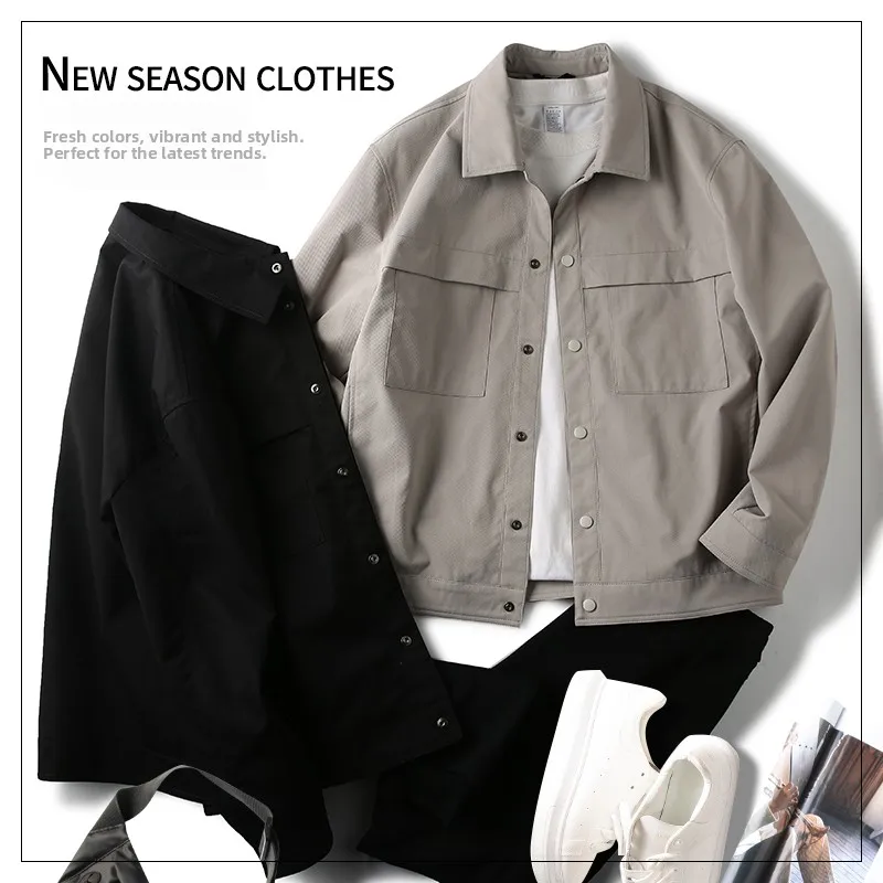 Ретро Sle повседневная мужская куртка однотонного цвета WangPai ткань свободная рабочая одежда с воротником весенняя новая модная верхняя одежда пальто
Ретро Sle повседневная мужская куртка однотонного цвета WangPai ткань свободная рабочая одежда с воротником весенняя новая модная верхняя одежда пальто