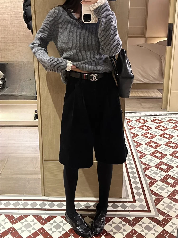 EKOOL Women's Corduroy Loose Wide Leg Casual Pants Five-Point orts Vintage Sle High Waist Button Cotton Blend Ladies' Tro...
EKOOL Women's Corduroy Loose Wide Leg Casual Pants Five-Point orts Vintage Sle High Waist Button Cotton Blend Ladies' Tro...