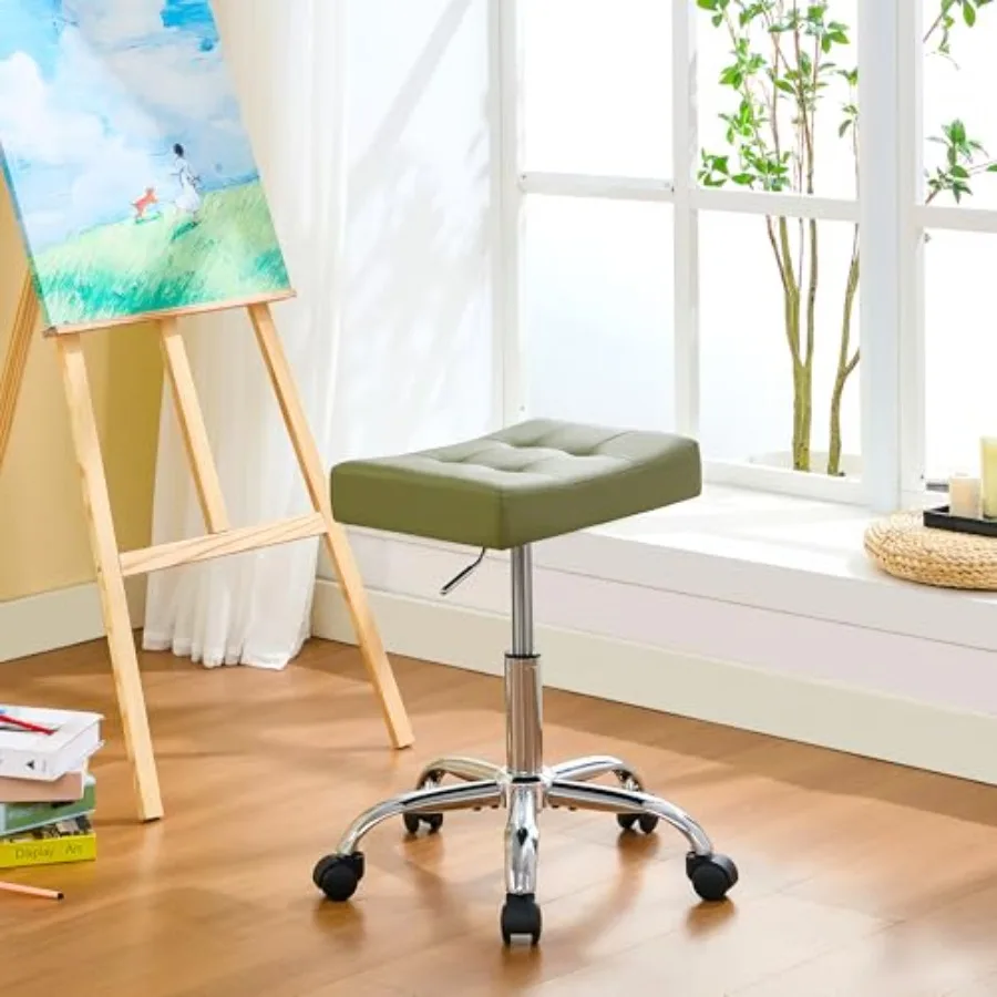Saddle Salon Stool Adjustable Height 17-21 inch (Quiet Wheels and Sturdy Base) Nail Tattoo Vanity Massage Stool (Green)
Saddle Salon Stool Adjustable Height 17-21 inch (Quiet Wheels and Sturdy Base) Nail Tattoo Vanity Massage Stool (Green)