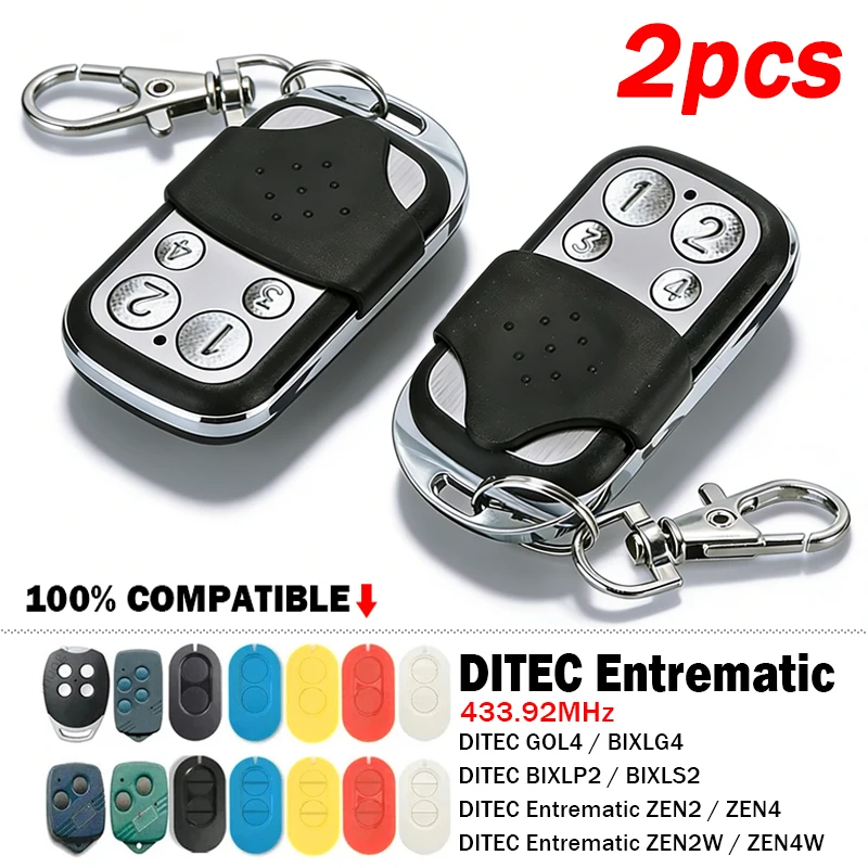 For DITEC Entrematic ZEN ZEN2 ZEN4 ZEN2W ZEN4W Garage / Gate Remote Control Work With DITEC GOL4 BIXLG4 BIXLP2 433.92MHz Opener
For DITEC Entrematic ZEN ZEN2 ZEN4 ZEN2W ZEN4W Garage / Gate Remote Control Work With DITEC GOL4 BIXLG4 BIXLP2 433.92MHz Opener