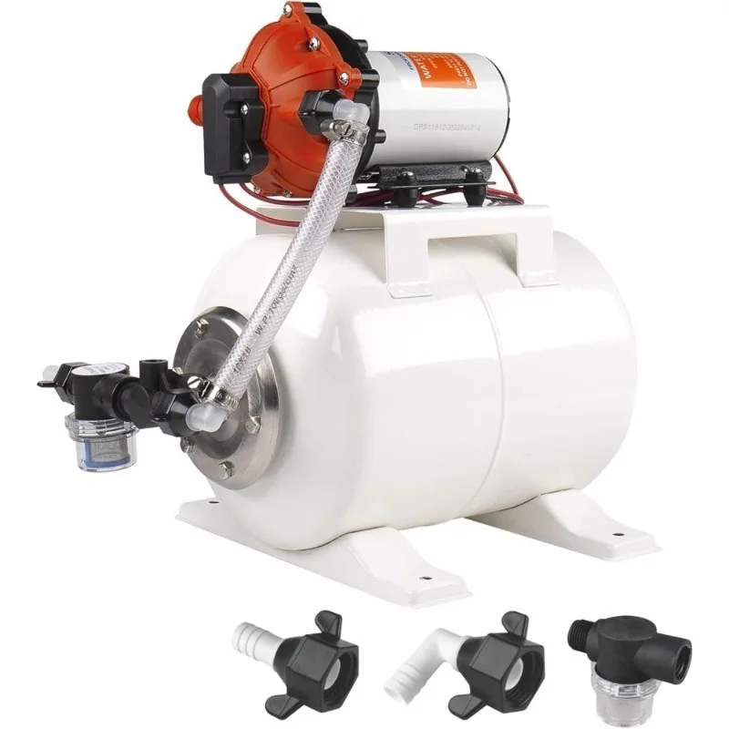 Marine Water Pump 12V DC 60 PSI 5.5 GPM 2 Gallon Accumulator Tank Pressure Boost System Smooth Quiet
Marine Water Pump 12V DC 60 PSI 5.5 GPM 2 Gallon Accumulator Tank Pressure Boost System Smooth Quiet