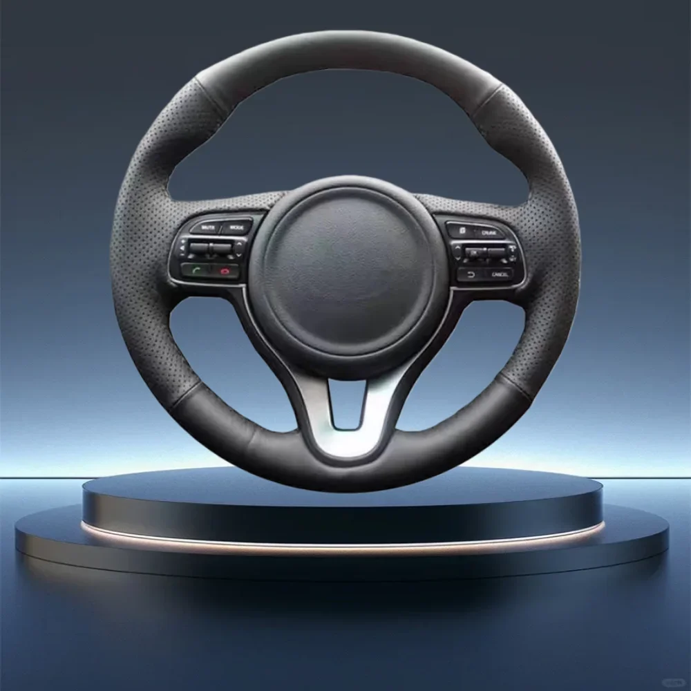 Car Lnterior Hand-Stitched Black Microfiber Leather Car Steering Wheel Cover For Kia K5 2016 2017 Sportage 4 KX5 2016 2017
Car Lnterior Hand-Stitched Black Microfiber Leather Car Steering Wheel Cover For Kia K5 2016 2017 Sportage 4 KX5 2016 2017