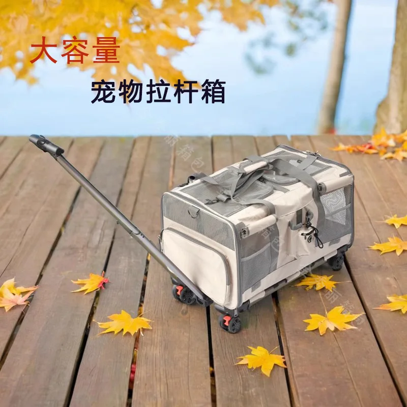 Foldable Detachable Pet Trolley Carrier Bag for Cats Dogs Large Capacity Two Compartment Portable Travel Carrier for Pets
Foldable Detachable Pet Trolley Carrier Bag for Cats Dogs Large Capacity Two Compartment Portable Travel Carrier for Pets
