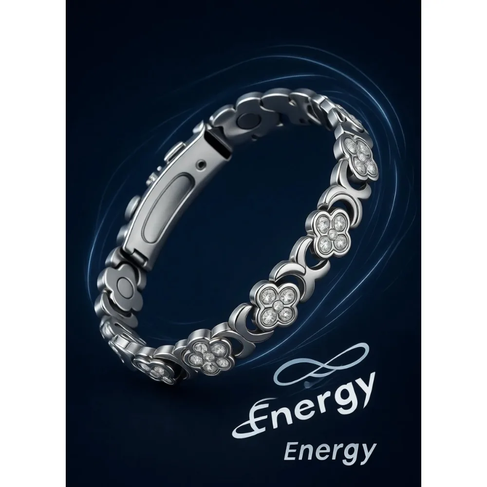 Магнитный браслет из чистой меди для женщин, снимающий боль, регулируемый, с бесконечным клевером и фианитами
Магнитный браслет из чистой меди для женщин, снимающий боль, регулируемый, с бесконечным клевером и фианитами