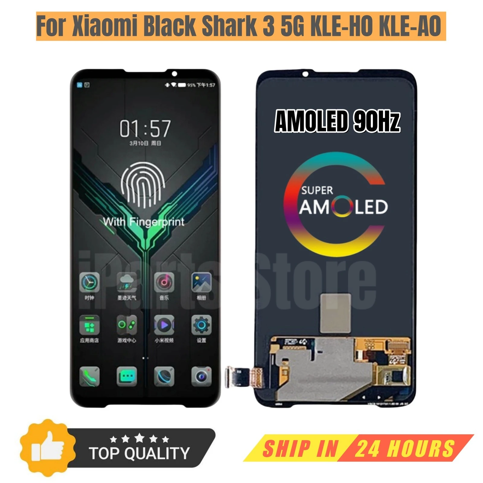 Замена iParts, новый дисплей для Xiaomi Black Shark 3 5G KLE-H0 KLE-A0 90 Гц AMOLED, дигитайзер сенсорного экрана в сборе OEM
Замена iParts, новый дисплей для Xiaomi Black Shark 3 5G KLE-H0 KLE-A0 90 Гц AMOLED, дигитайзер сенсорного экрана в сборе OEM