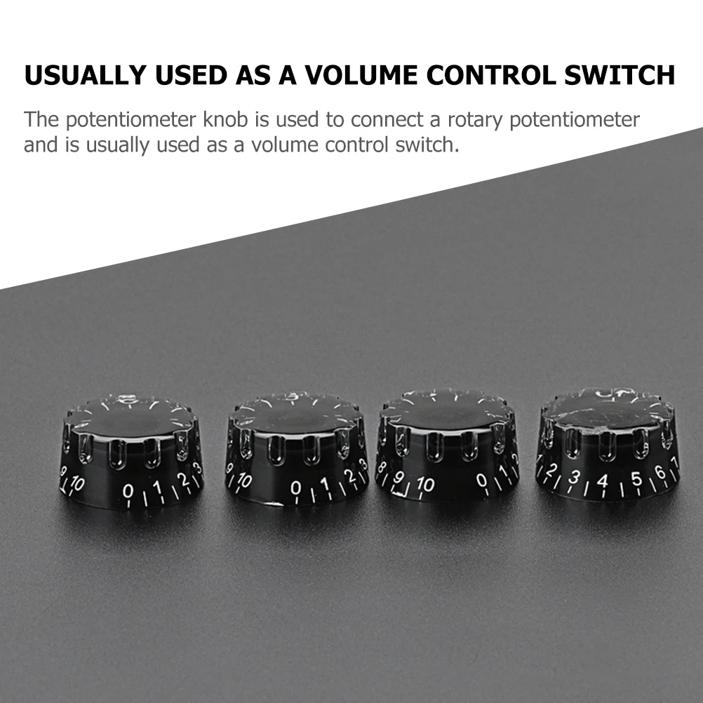 4 Pcs Volume Knob Caps Guitar Electric Tone Knobs Potentiometer Black Accessories
4 Pcs Volume Knob Caps Guitar Electric Tone Knobs Potentiometer Black Accessories