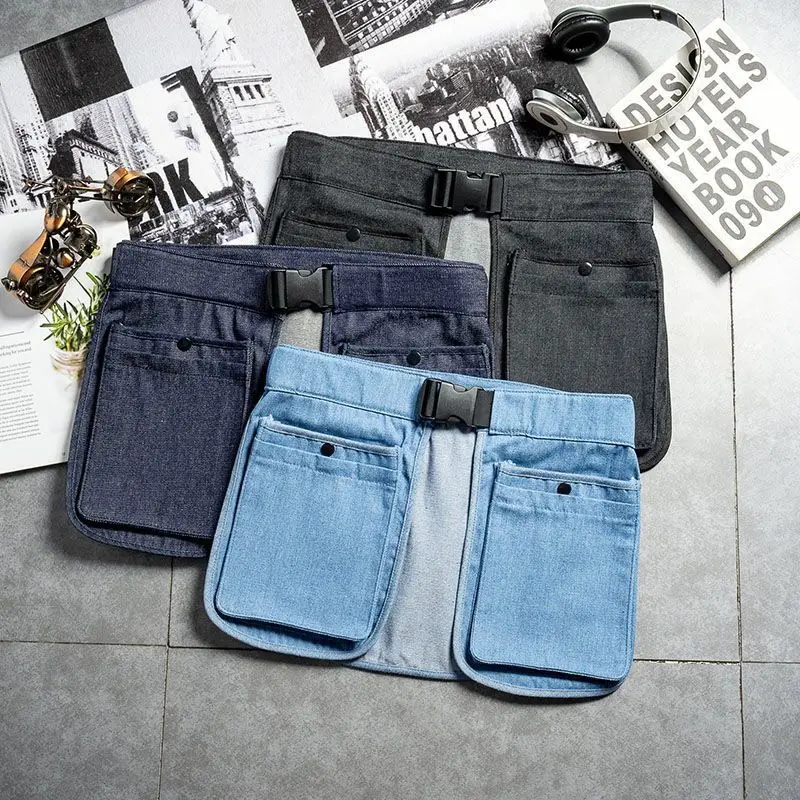 Niche Denim Short Apron Waist Bag Denim Large Capacity Multi Pocket Travel Outdoor Work Sports Fishing Multifunctional
Niche Denim Short Apron Waist Bag Denim Large Capacity Multi Pocket Travel Outdoor Work Sports Fishing Multifunctional
