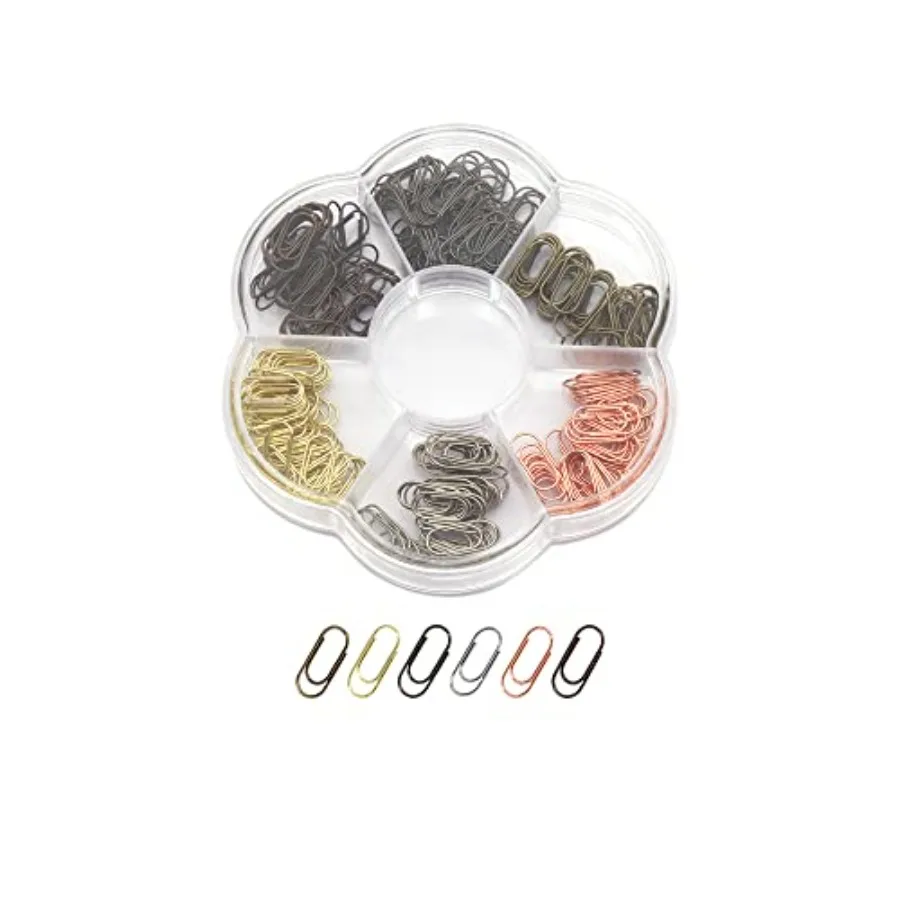 300 Metal Mini Paper Clip Super Cute Tiny Paperclips 3/5 Inch 6 Colors Bronze Gold Steel Clips in Plum Blossom Shape Clear Acry
300 Metal Mini Paper Clip Super Cute Tiny Paperclips 3/5 Inch 6 Colors Bronze Gold Steel Clips in Plum Blossom Shape Clear Acry