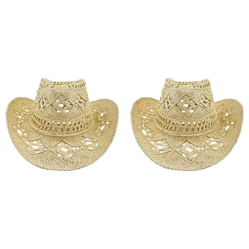 NEW-2X Straw Cowboy Hats For Women Western Cowgirl Hat For Holiday Party Foldable Vacation Beach Sun Hat With Wide Brim C
NEW-2X Straw Cowboy Hats For Women Western Cowgirl Hat For Holiday Party Foldable Vacation Beach Sun Hat With Wide Brim C