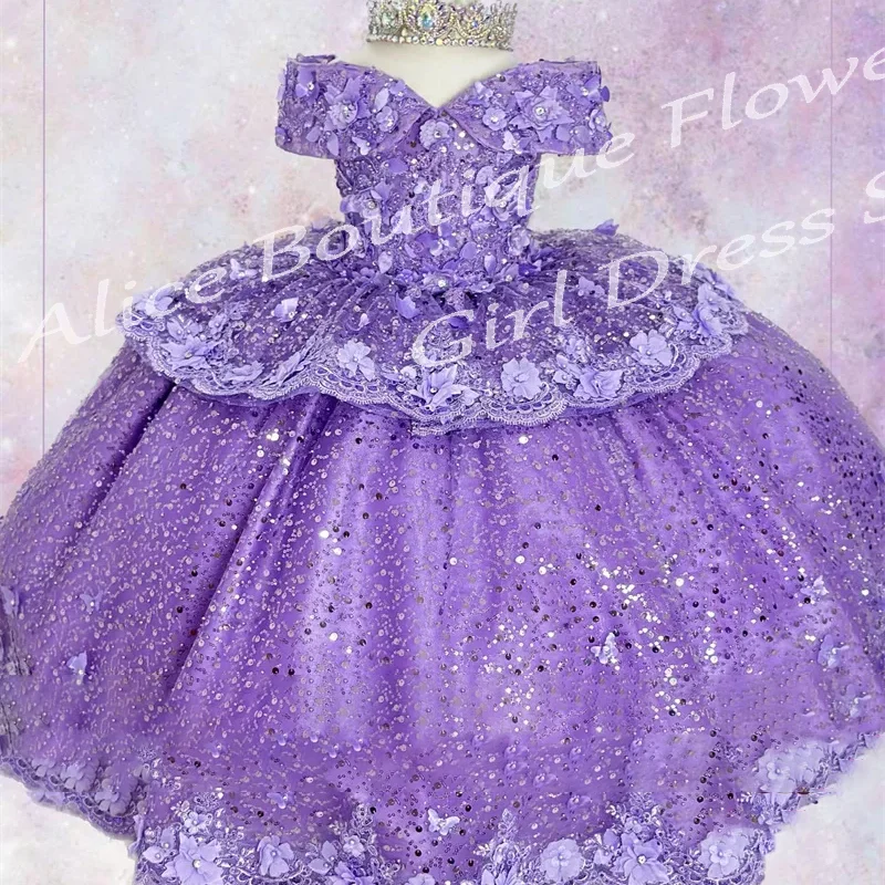 Violet Flower Girl Dress For Wedding Luxury Shining Floor Length Lace Appliques Kids Birthday Dress First Communion Ball Gowns
Violet Flower Girl Dress For Wedding Luxury Shining Floor Length Lace Appliques Kids Birthday Dress First Communion Ball Gowns