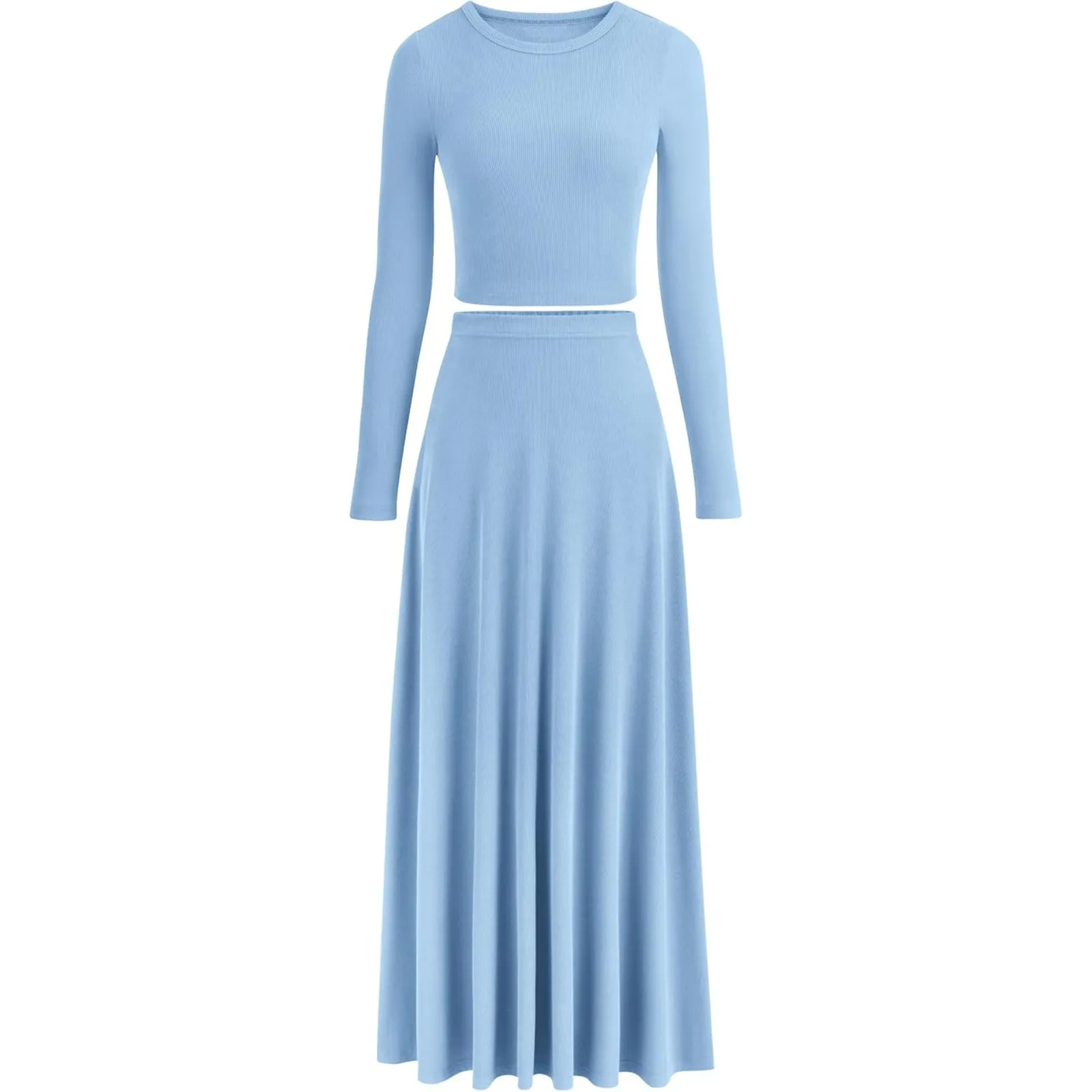 Ladies' Spring Lightweight Slimming Solid Color Set Of Long Sleeve Short Top And High Waist Pleated Skirt Temperament Simple Set
Ladies' Spring Lightweight Slimming Solid Color Set Of Long Sleeve Short Top And High Waist Pleated Skirt Temperament Simple Set